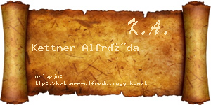 Kettner Alfréda névjegykártya